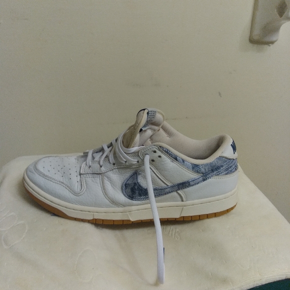 Mens Nike Dunk Low Americana Washed Denim White Blue FN6881-100 Sneakers Sz 10.5 - Picture 16 of 16